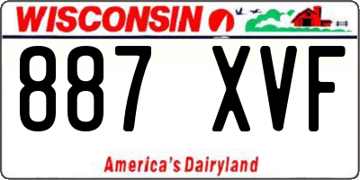 WI license plate 887XVF