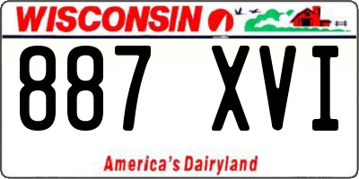 WI license plate 887XVI