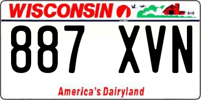 WI license plate 887XVN
