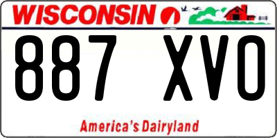 WI license plate 887XVO