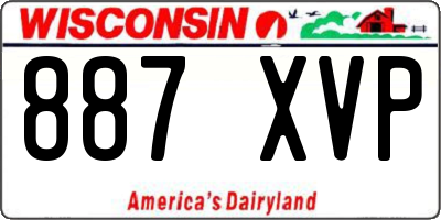 WI license plate 887XVP