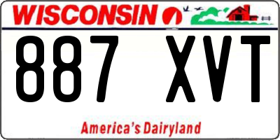 WI license plate 887XVT
