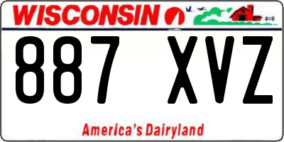 WI license plate 887XVZ