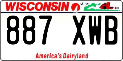 WI license plate 887XWB