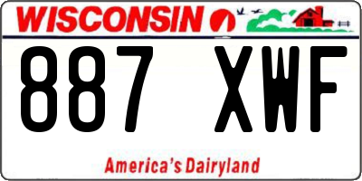 WI license plate 887XWF