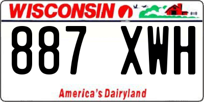 WI license plate 887XWH