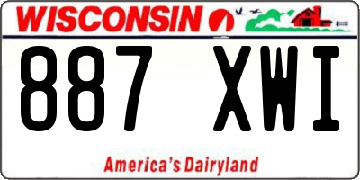 WI license plate 887XWI