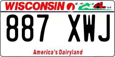 WI license plate 887XWJ