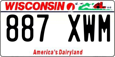 WI license plate 887XWM