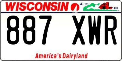 WI license plate 887XWR