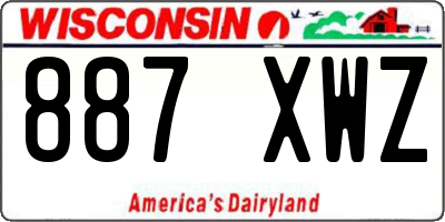 WI license plate 887XWZ