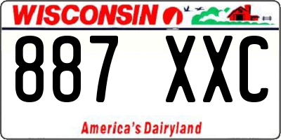 WI license plate 887XXC
