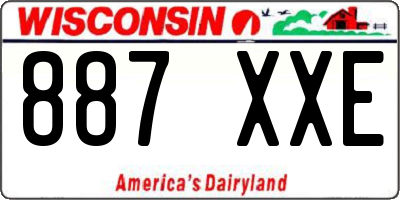 WI license plate 887XXE
