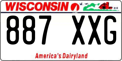 WI license plate 887XXG