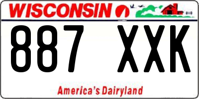 WI license plate 887XXK