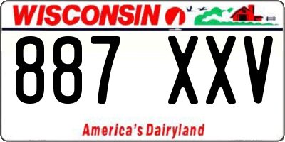 WI license plate 887XXV