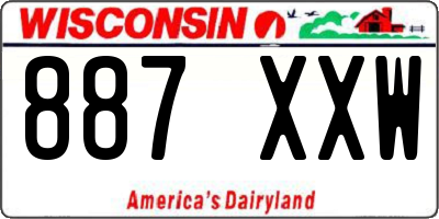 WI license plate 887XXW