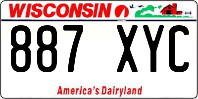 WI license plate 887XYC