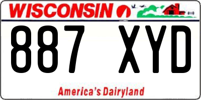 WI license plate 887XYD