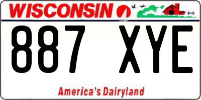 WI license plate 887XYE