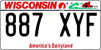 WI license plate 887XYF