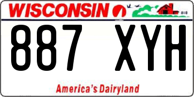 WI license plate 887XYH
