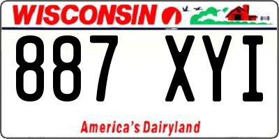 WI license plate 887XYI