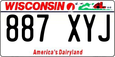 WI license plate 887XYJ