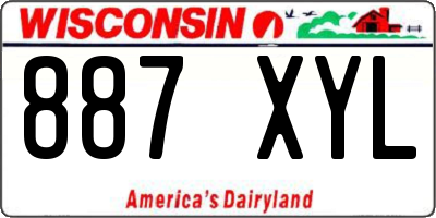 WI license plate 887XYL