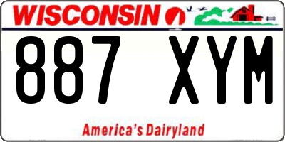 WI license plate 887XYM