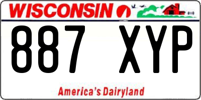 WI license plate 887XYP