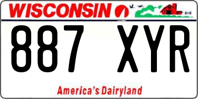 WI license plate 887XYR