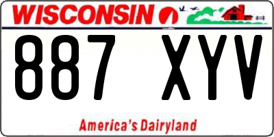 WI license plate 887XYV