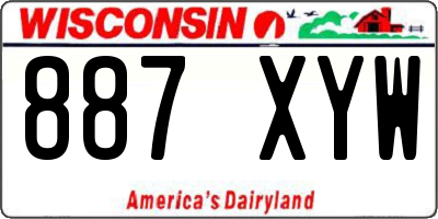 WI license plate 887XYW