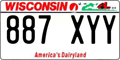 WI license plate 887XYY