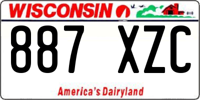 WI license plate 887XZC