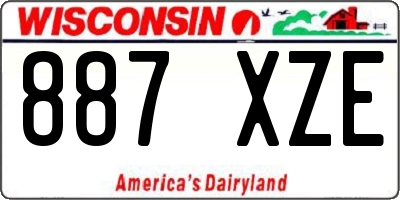 WI license plate 887XZE