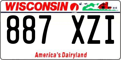 WI license plate 887XZI