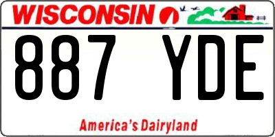 WI license plate 887YDE
