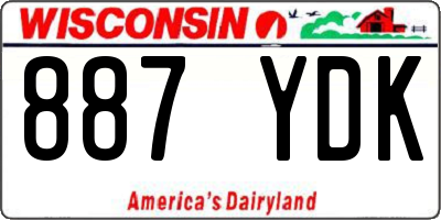 WI license plate 887YDK