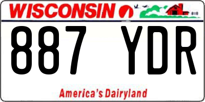 WI license plate 887YDR