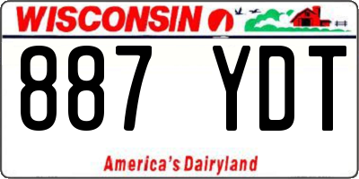 WI license plate 887YDT