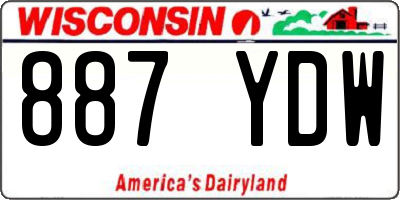 WI license plate 887YDW