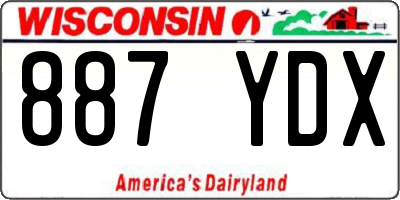 WI license plate 887YDX