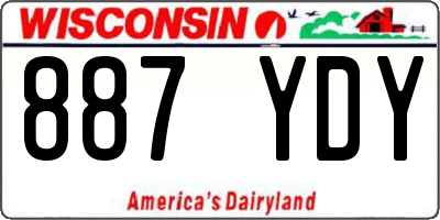 WI license plate 887YDY