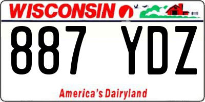 WI license plate 887YDZ