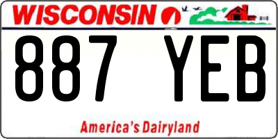 WI license plate 887YEB