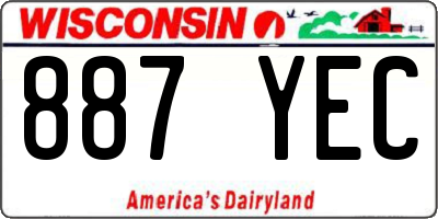 WI license plate 887YEC