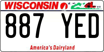 WI license plate 887YED