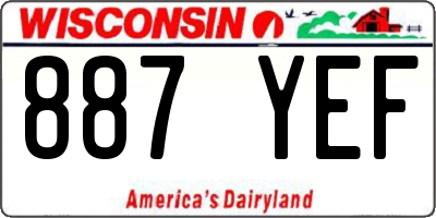 WI license plate 887YEF